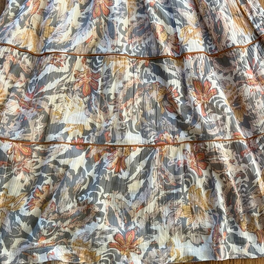 Shyanne Western Festival Tiered Mini Dress Medium Floral Boho Cowgirl India - Picture 7 of 10
